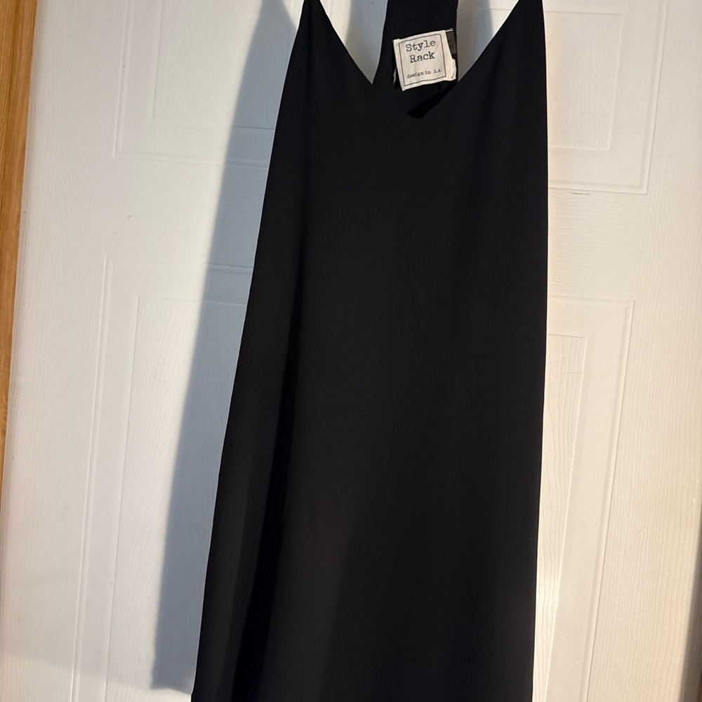 Style Rack Sleek Black Backless Dress
